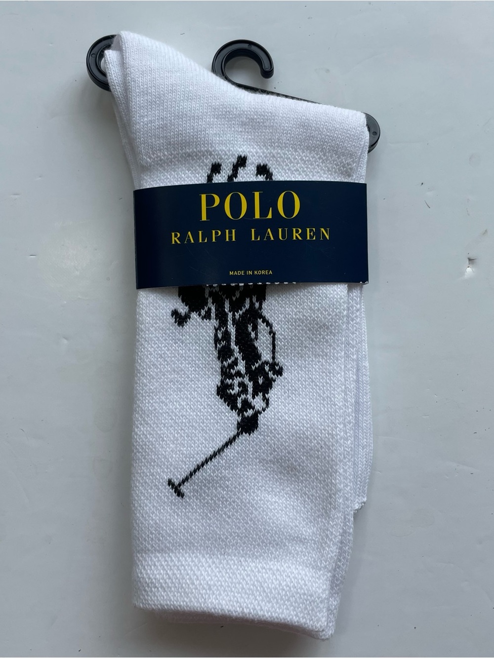 Polo Ralph Lauren Women's Oversized Pony Player Crew Socks New With Tags